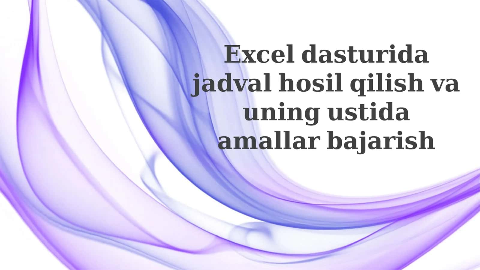 Avtomatlashtirilgan Excel yangilanishlari