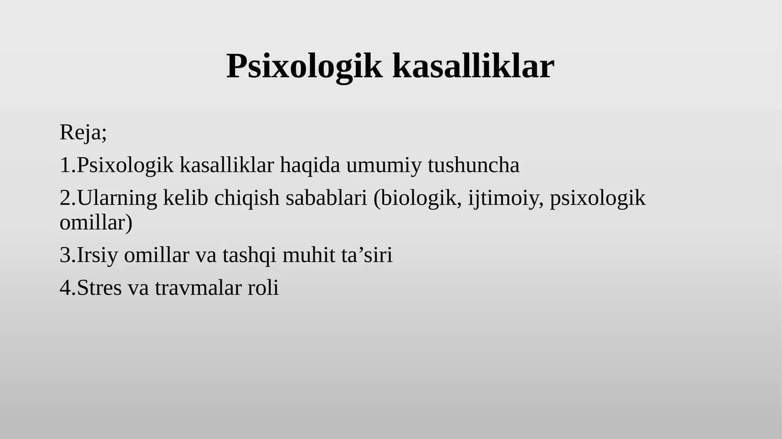 Psixologik kasalliklar