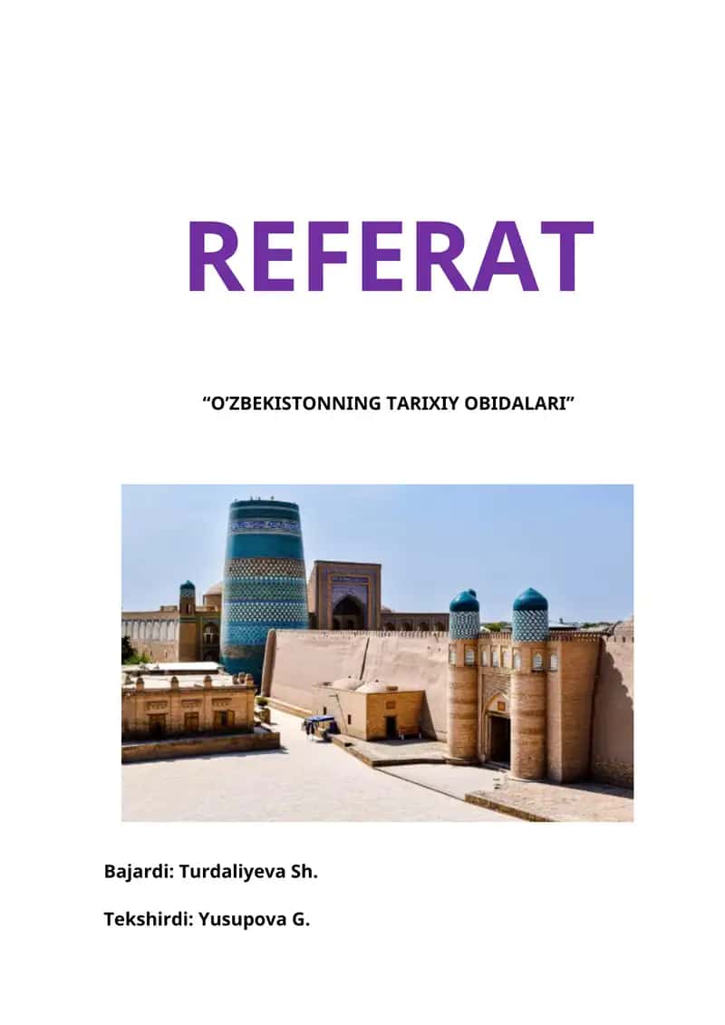 o’zbekistonning tarixiy obidalari