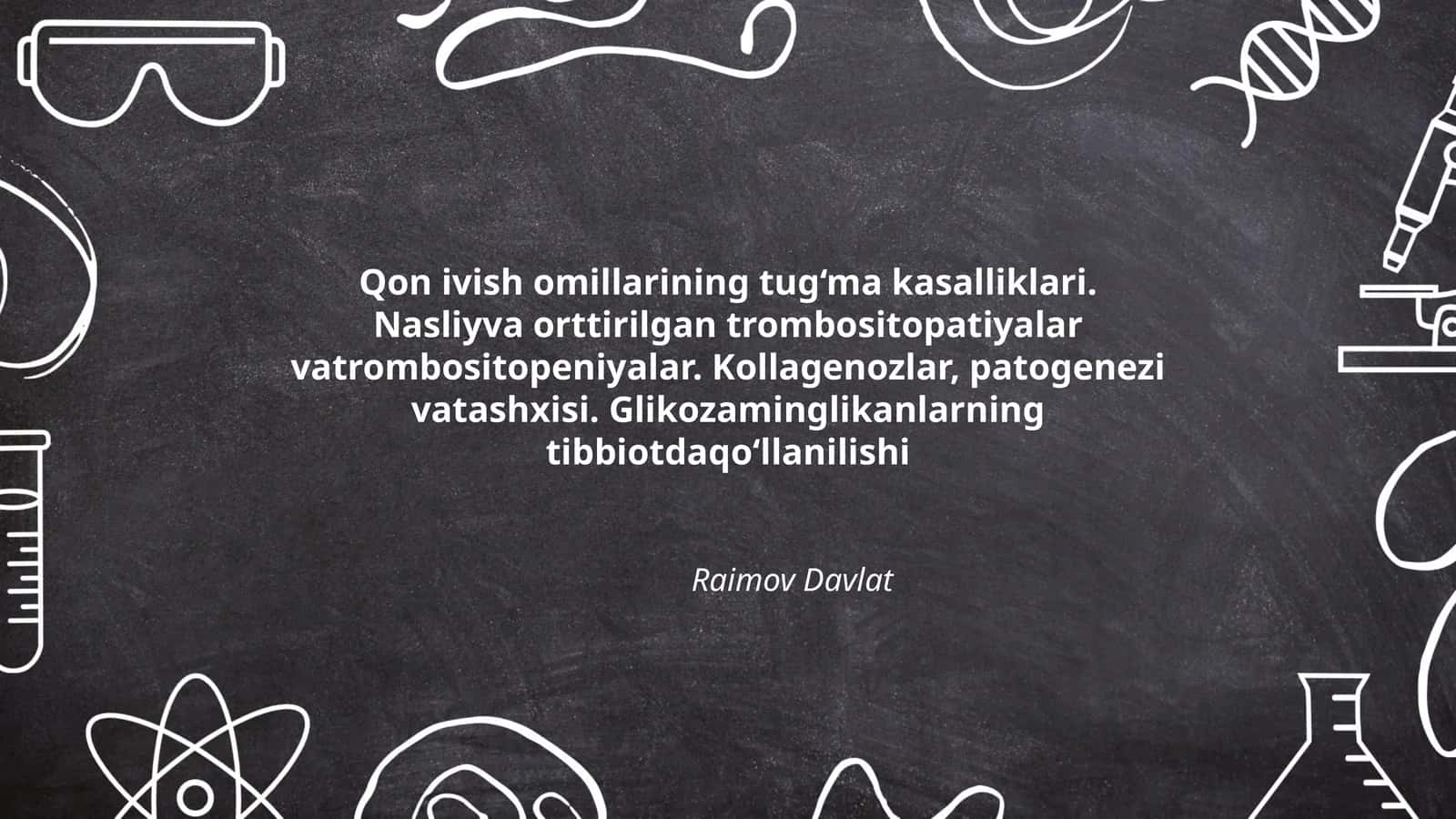 Qon ivish omillarining tug‘ma kasalliklari
