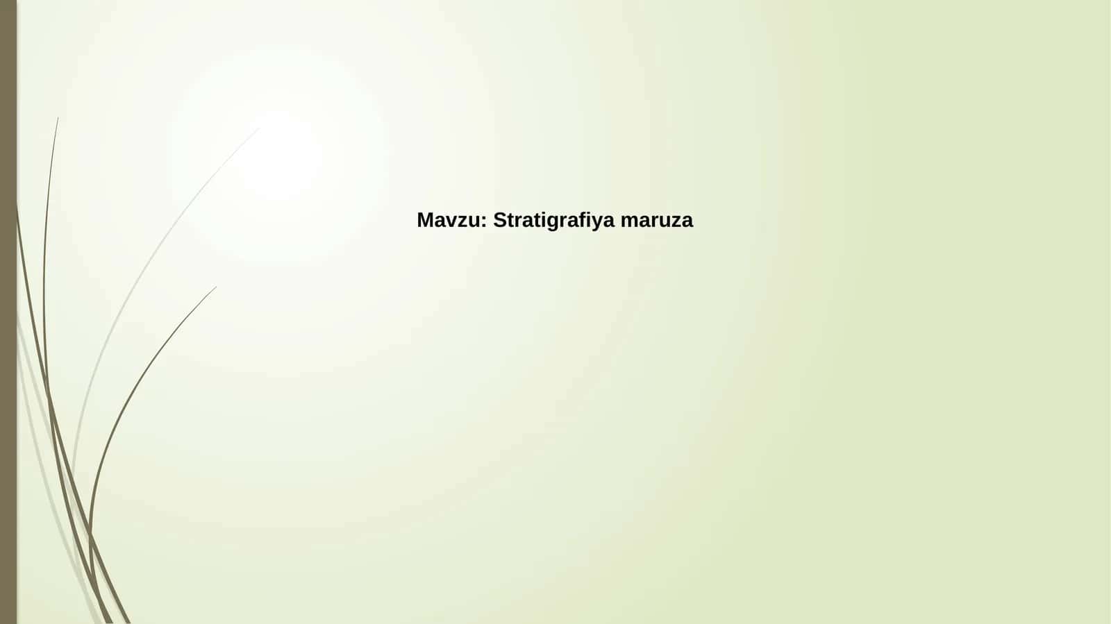 Stratigrafiya