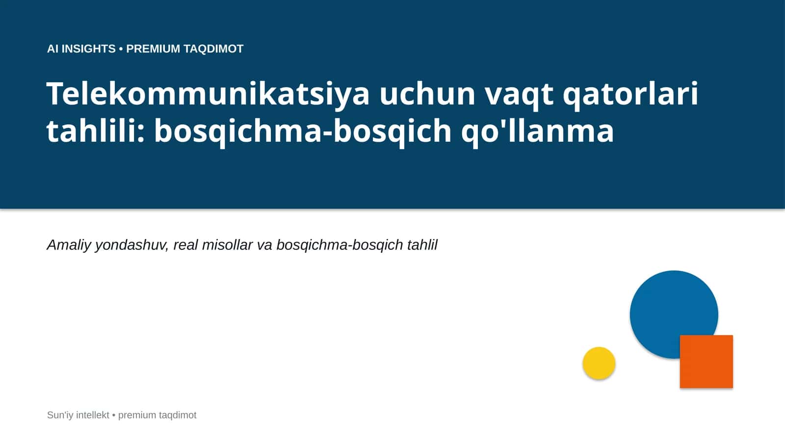 Sun'iy intellekt • premium taqdimot