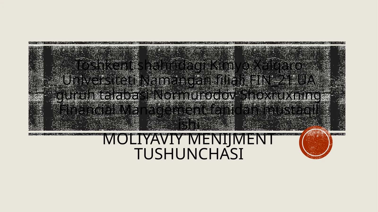 Moliyaviy menijment tushunchasi