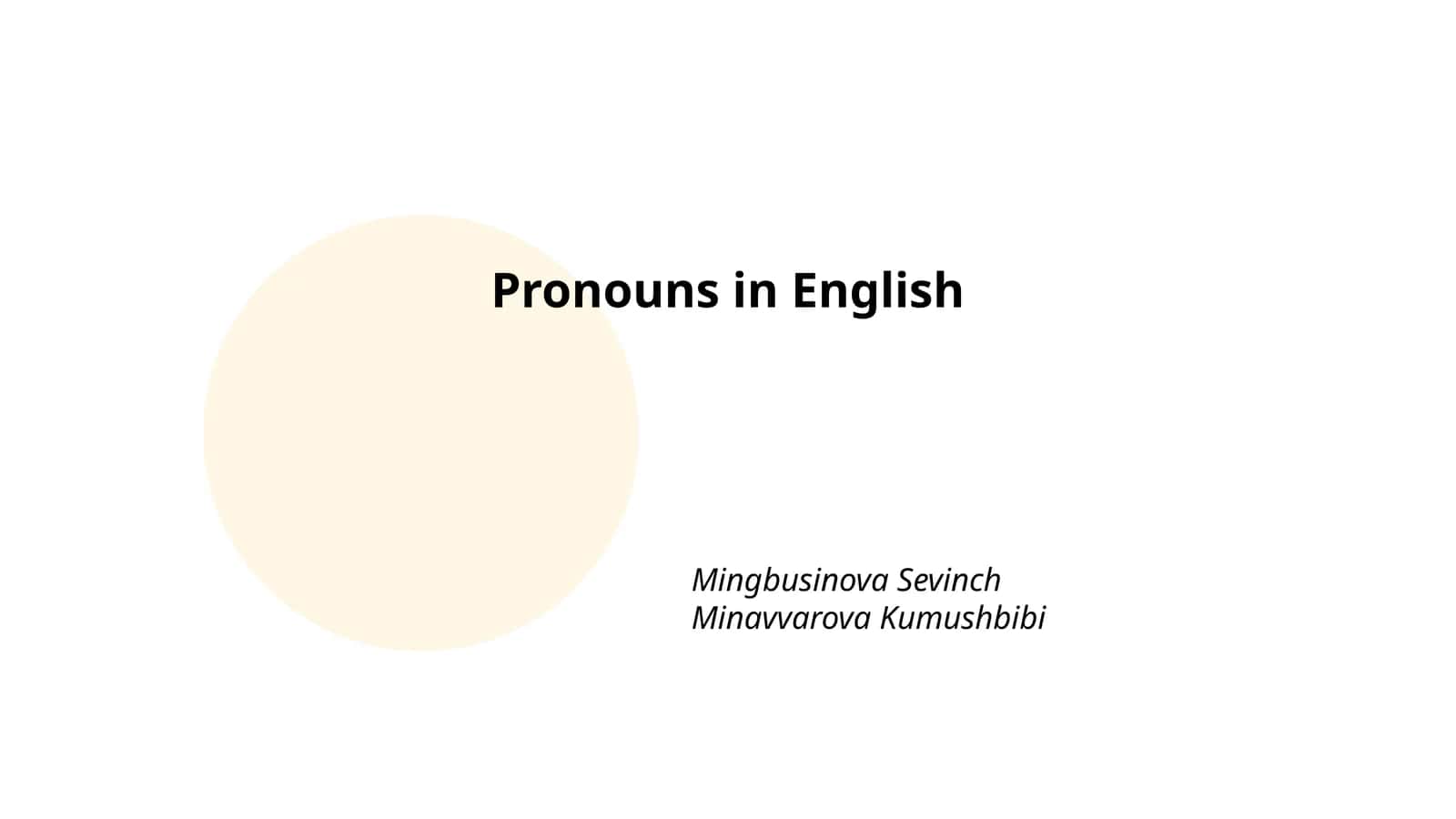 Pronouns in English