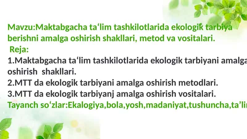 Ekologik tarbiya