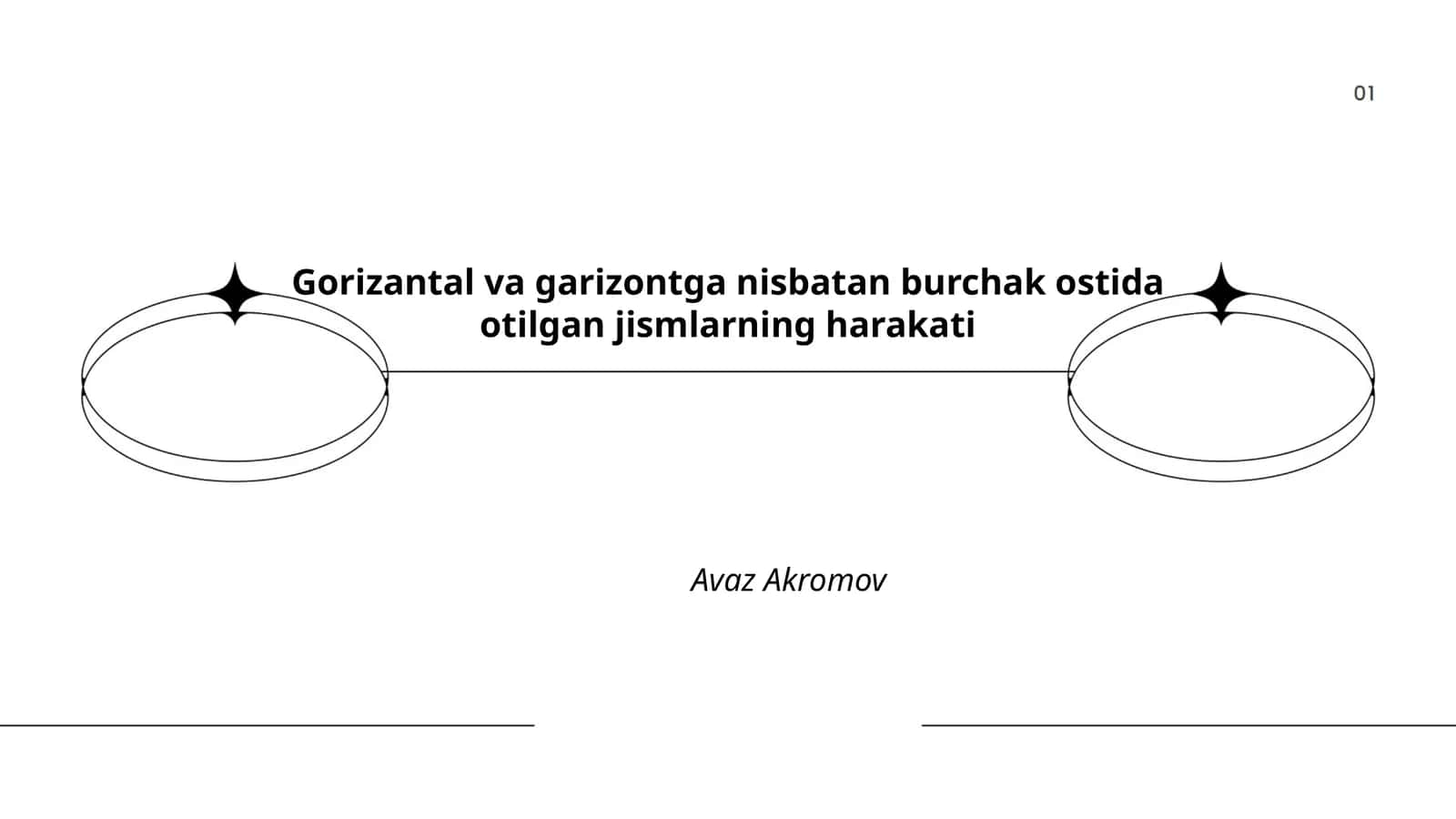 Gorizantal va garizontga nisbatan burchak ostida otilgan jismlarning harakati