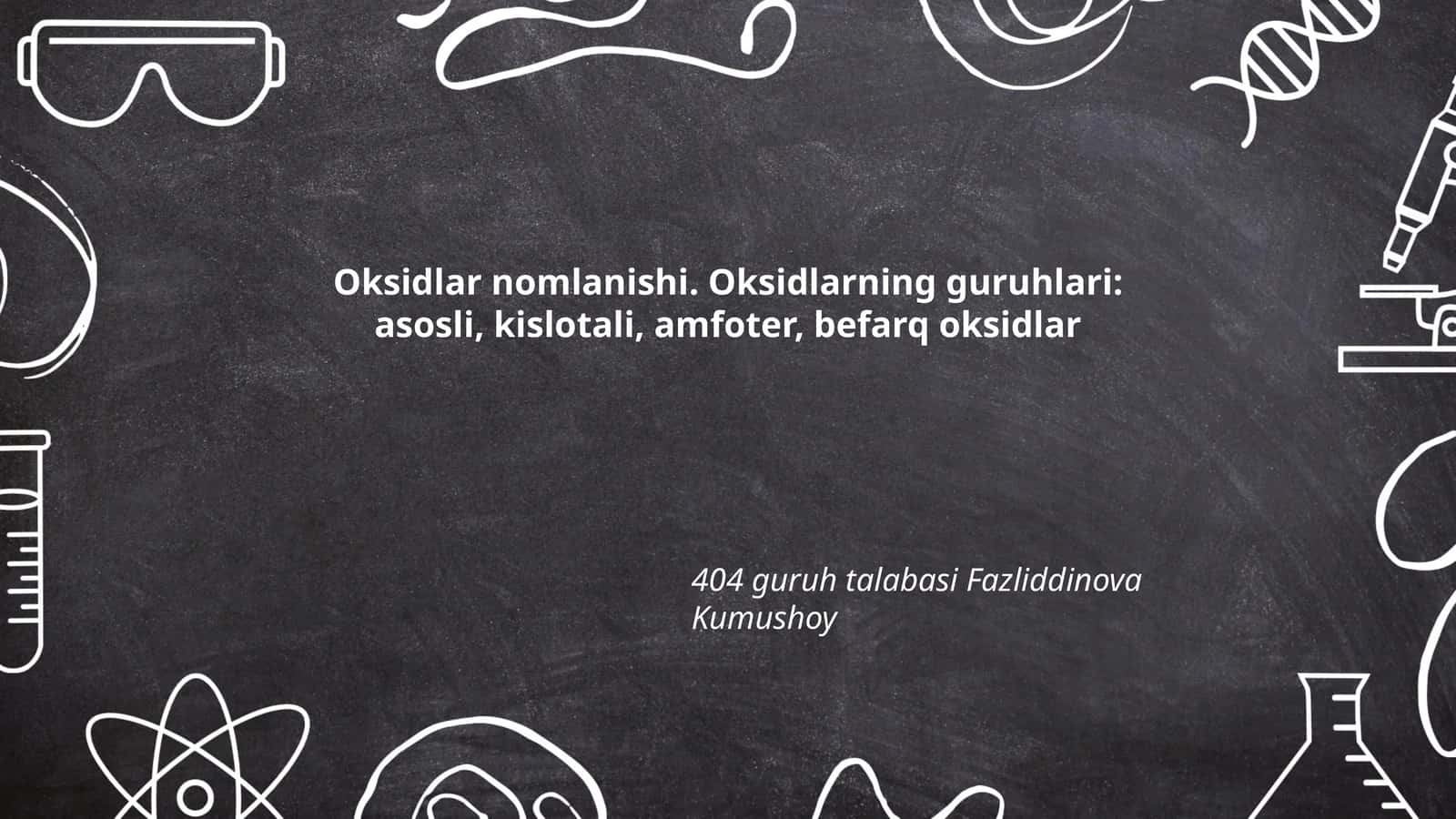 Oksidlar nomlanishi