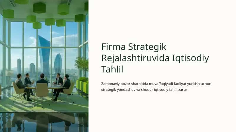 Iqtisodiy Tahlil