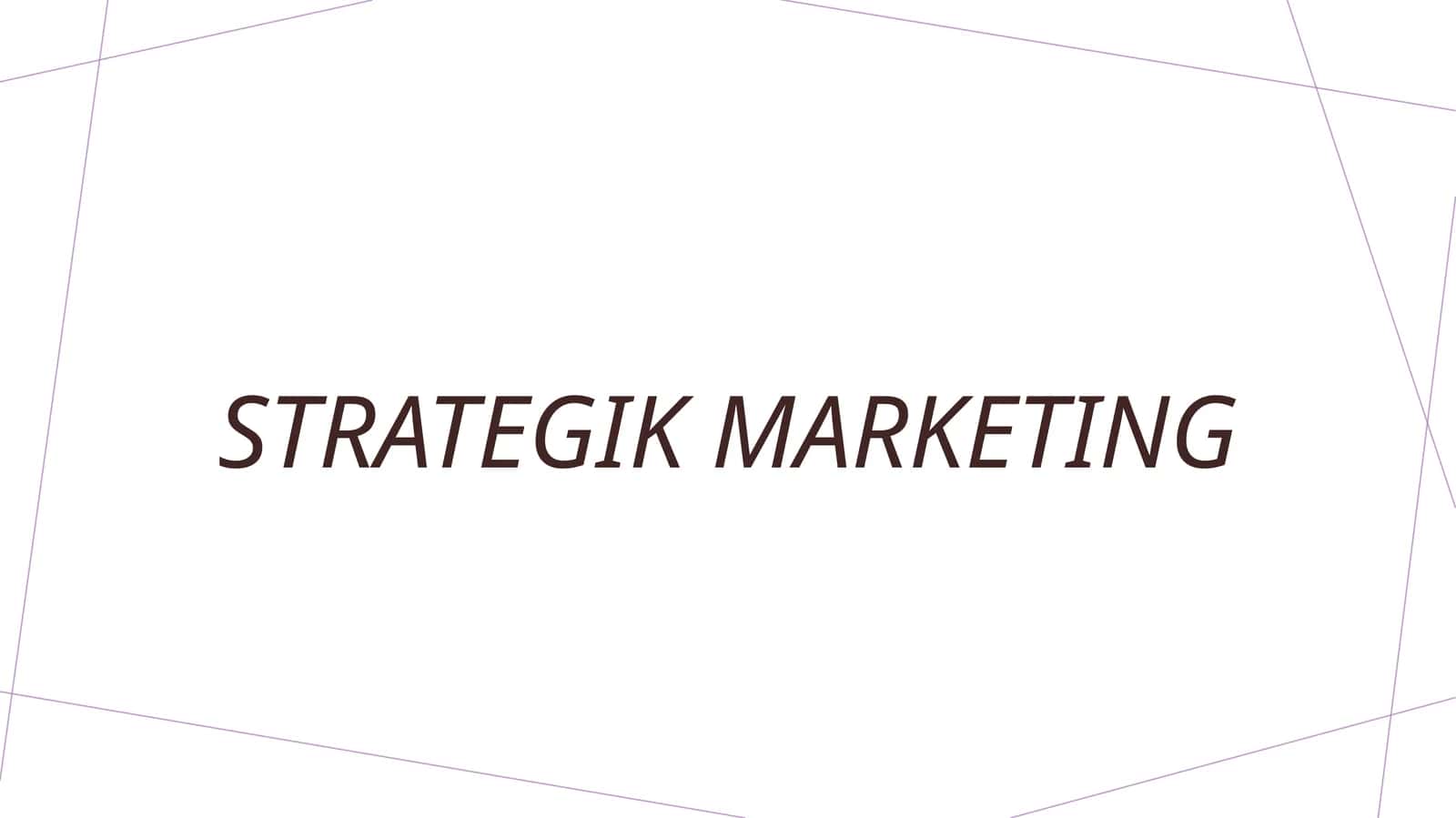 Strategik marketing
