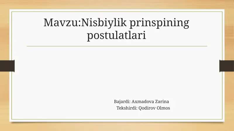 Nisbiylik prinsipi