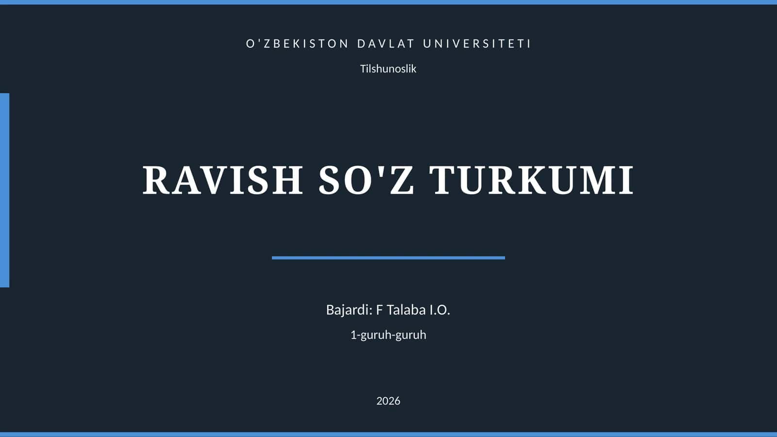 RAVISH SO'Z TURKUMI