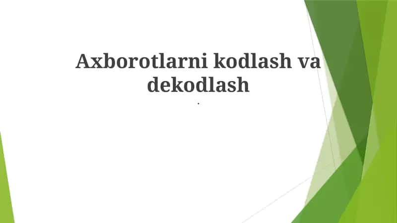 Modulyatsiya va Demodulyatsiya