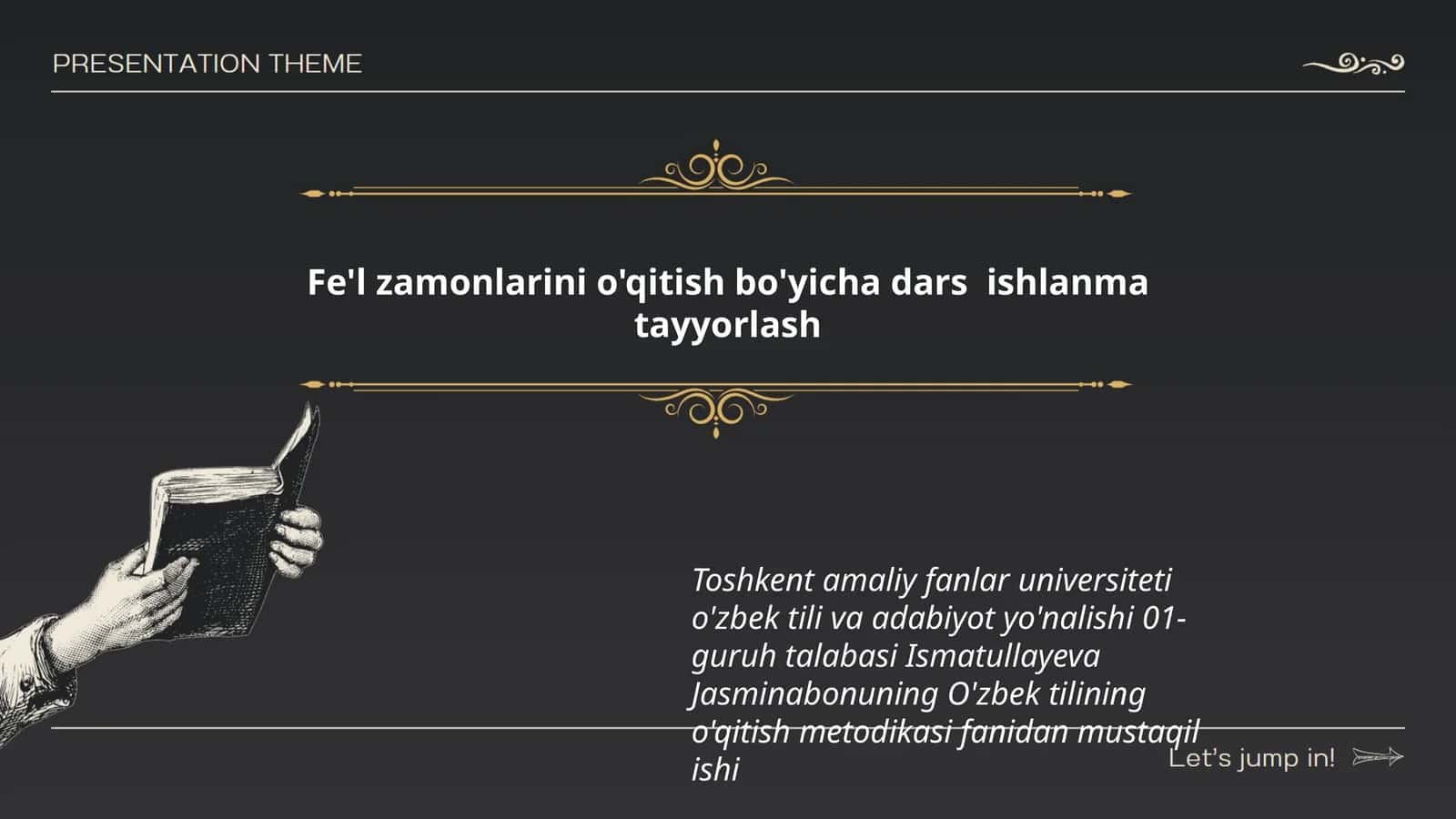 O'zbek tilining o'qitish metodikasi