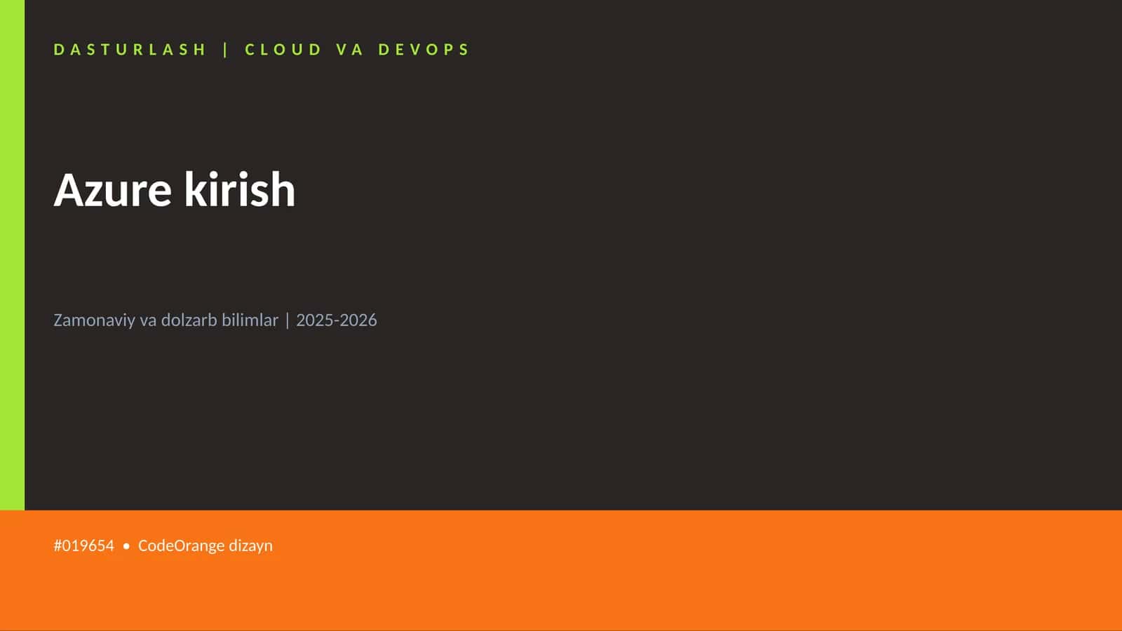 Azure kirish