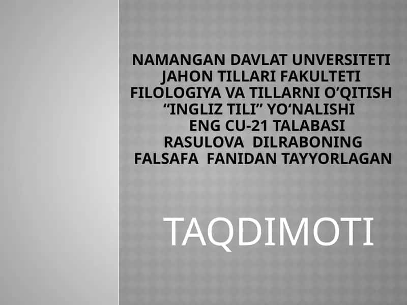 ZAMONAVIY AXLOQIY TARBIYANINGYUTUQLARI VA KAMCHILIKLARI