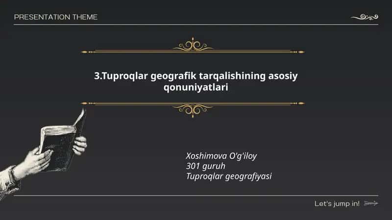 Tuproqlar geografik tarqalishining asosiy qonuniyatlari