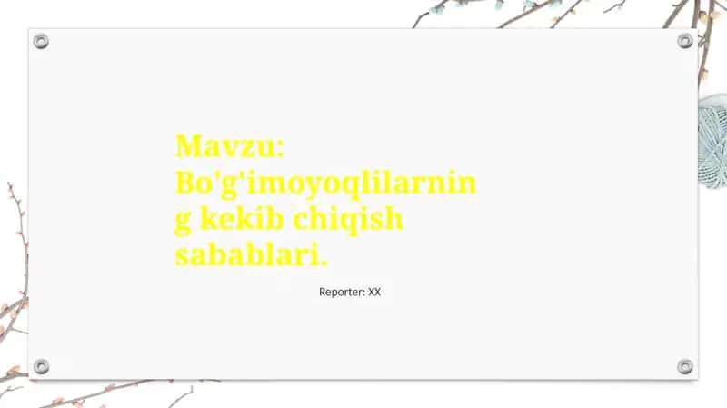 Bo'g'imoyoqlilarning kekib chiqish sabablari