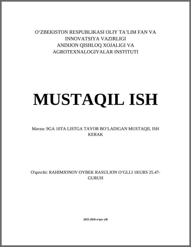 9-sinfga: 10 ta sog'lom ovqatlar ro'yxatini tayyorlash