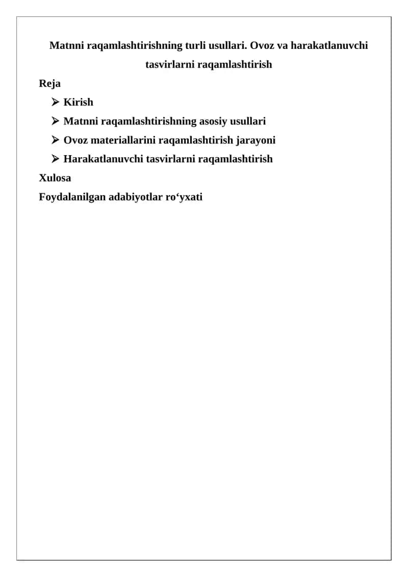 Matnni raqamlashtirish