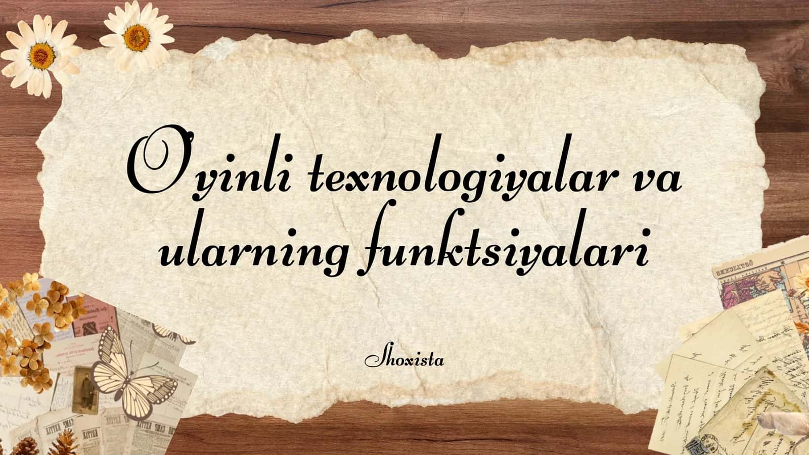 O'yinli texnologiyalar va ularning funktsiyalari