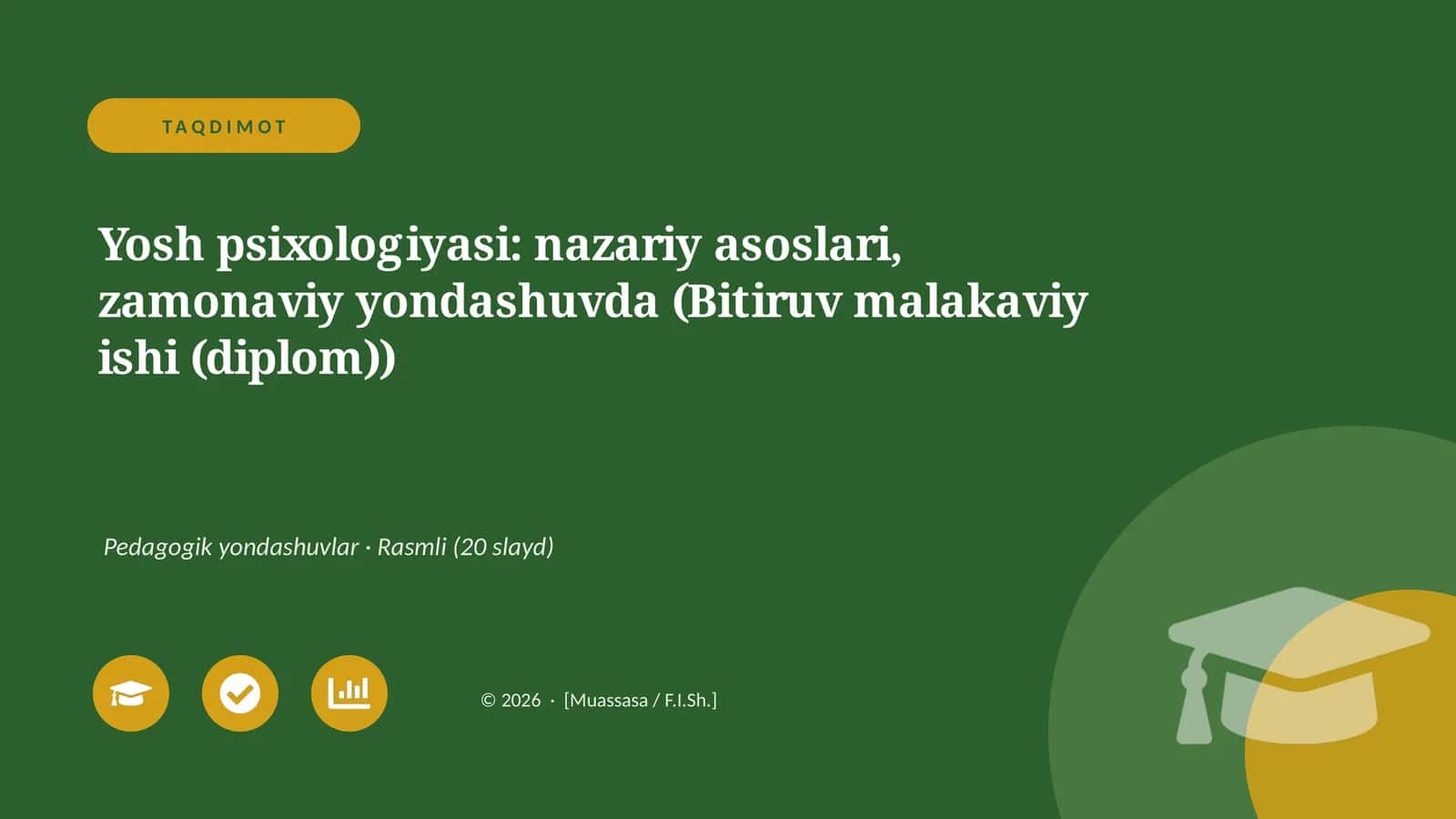 Yosh psixologiyasi: nazariy asoslari, zamonaviy yondashuvda (Bitiruv malakaviy ishi (diplom))