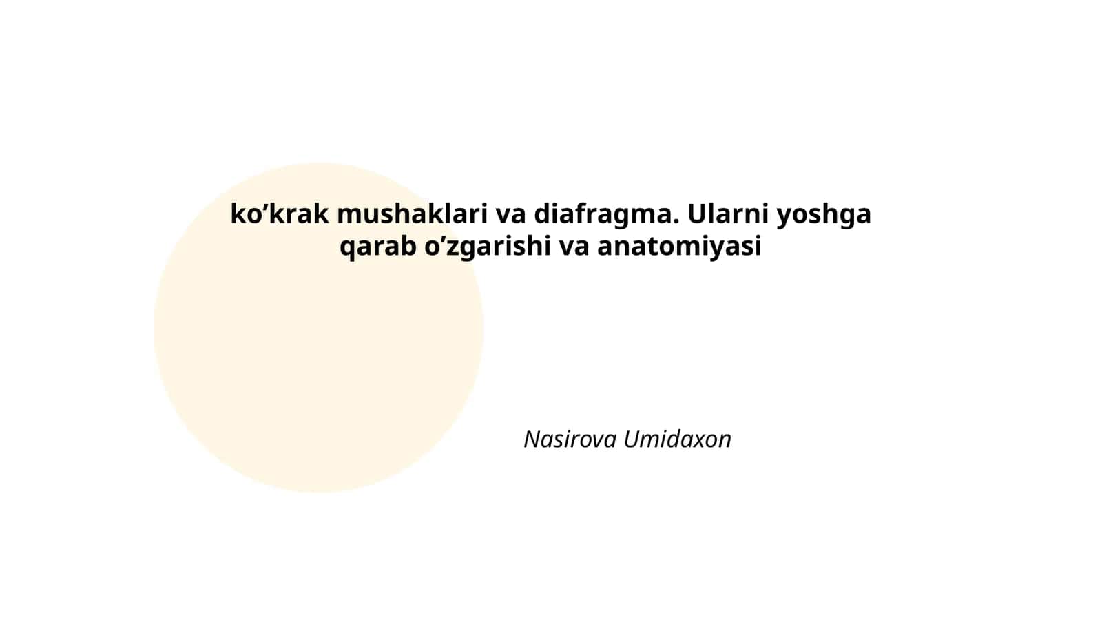 Ko'krak mushaklari va diafragma