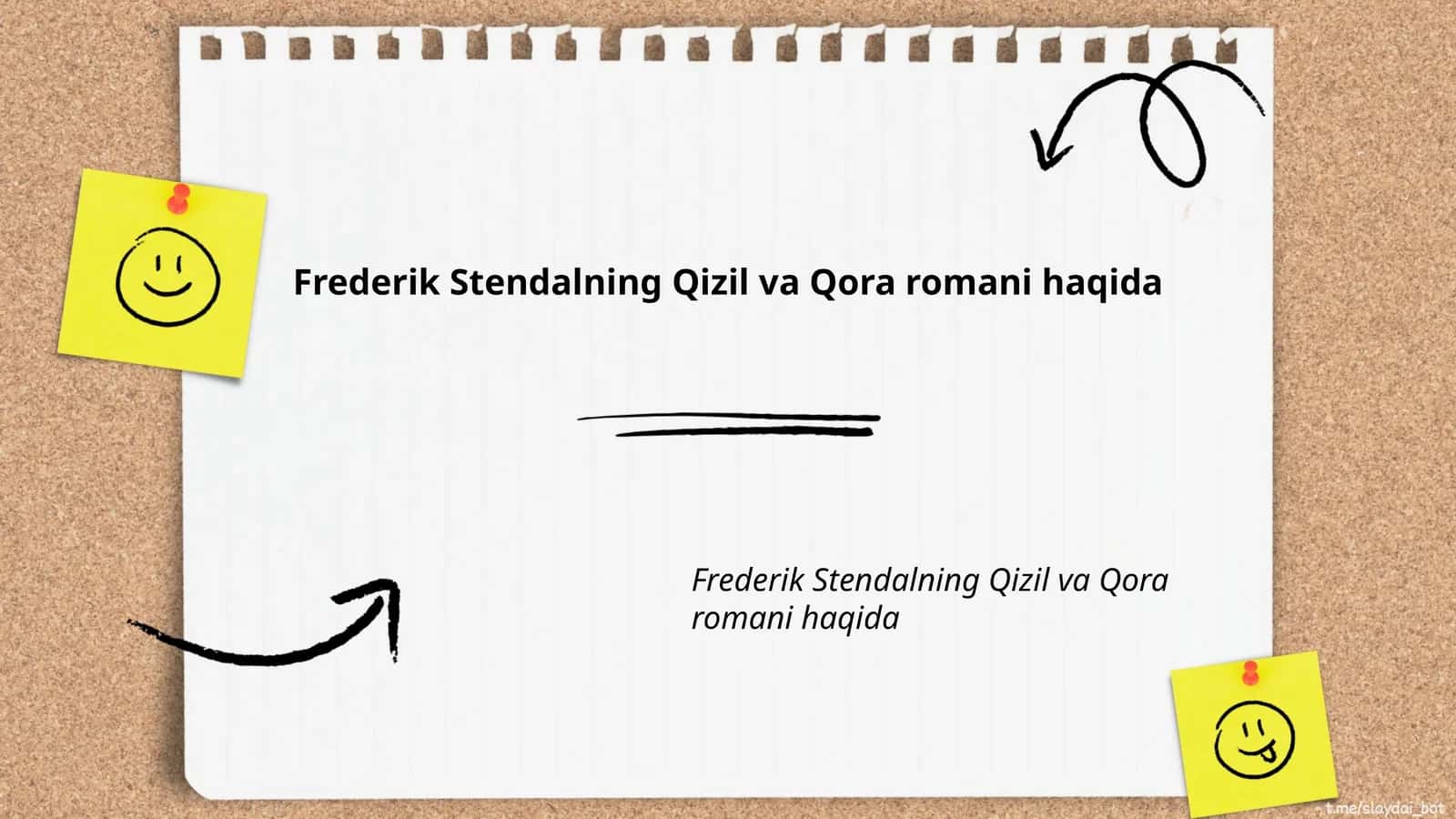 "Frederik Stendalning Qizil va Qora romani haqida"