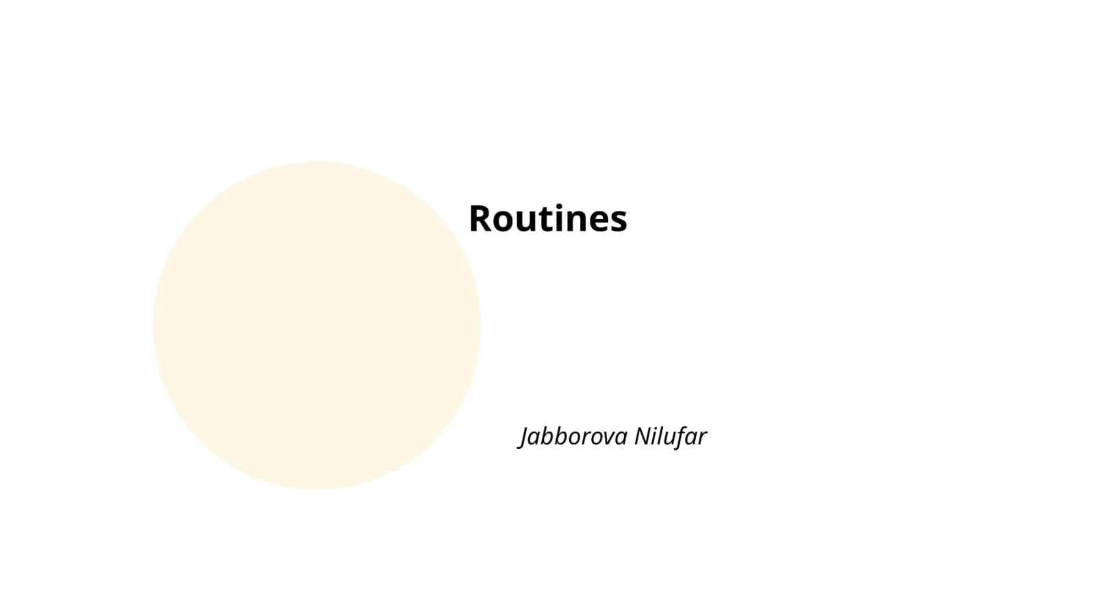 Routines