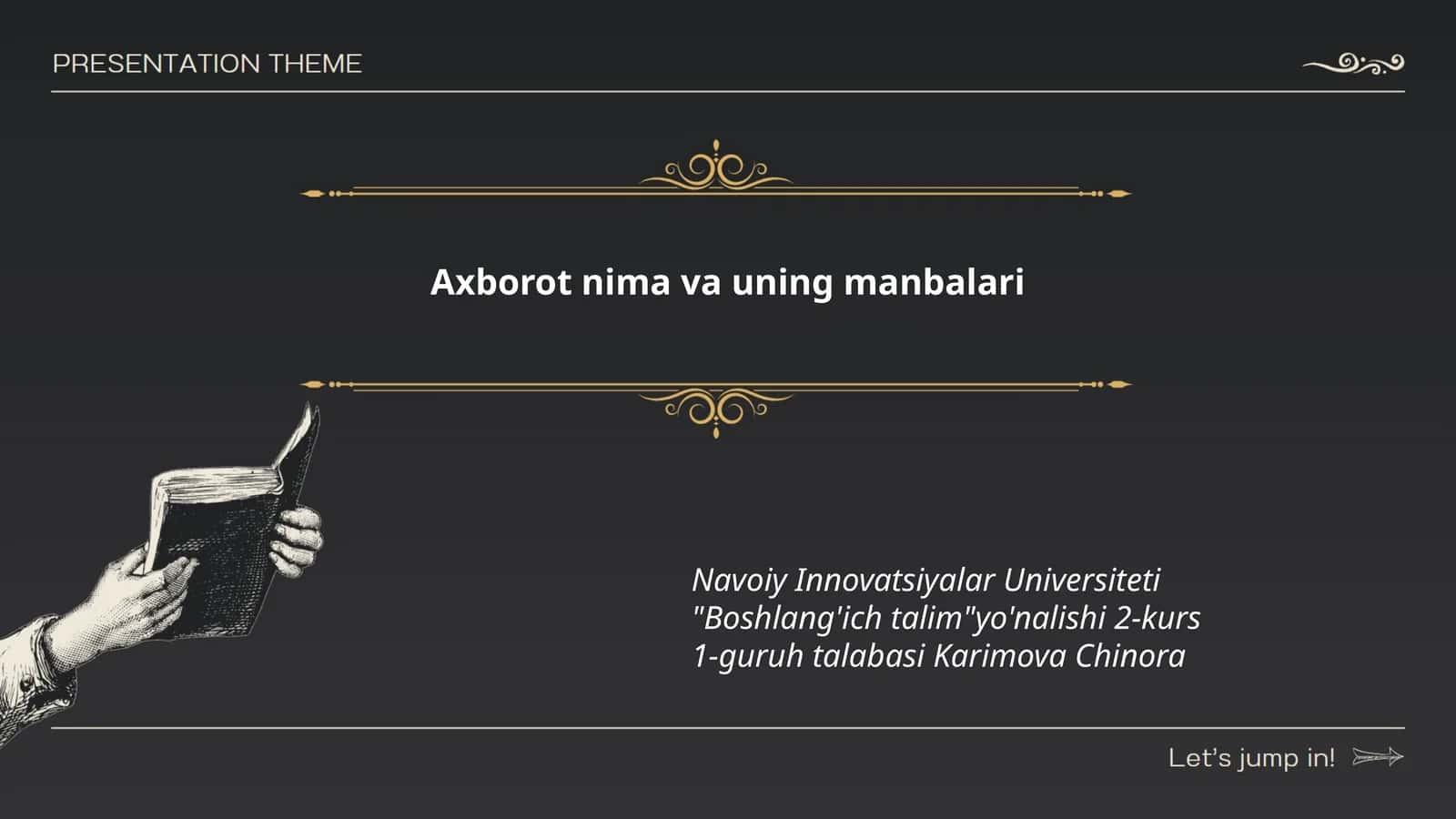 Axborot nima va uning manbalari