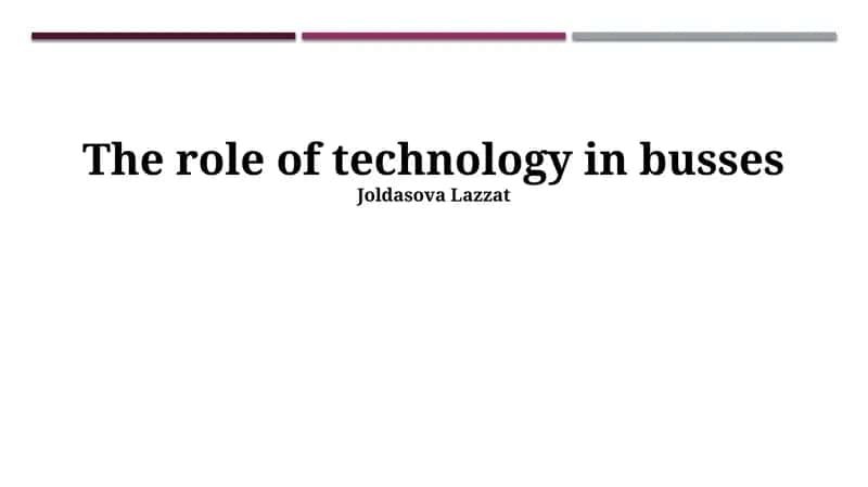 The Future of Bus Technology