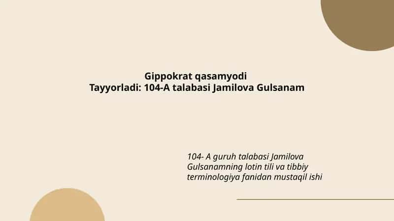 Gippokrat qasamyodi