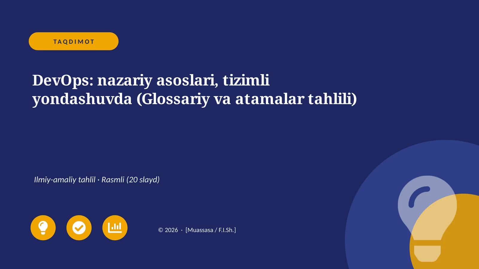 DevOps: nazariy asoslari, tizimli yondashuvda (Glossariy va atamalar tahlili)