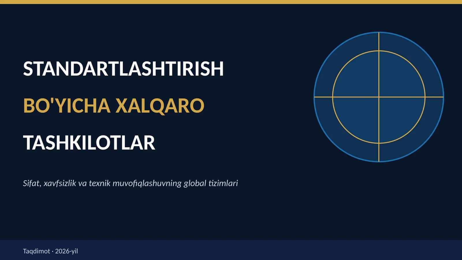 Standartlashtirish Bo'yicha Xalqaro Tashkilotlar