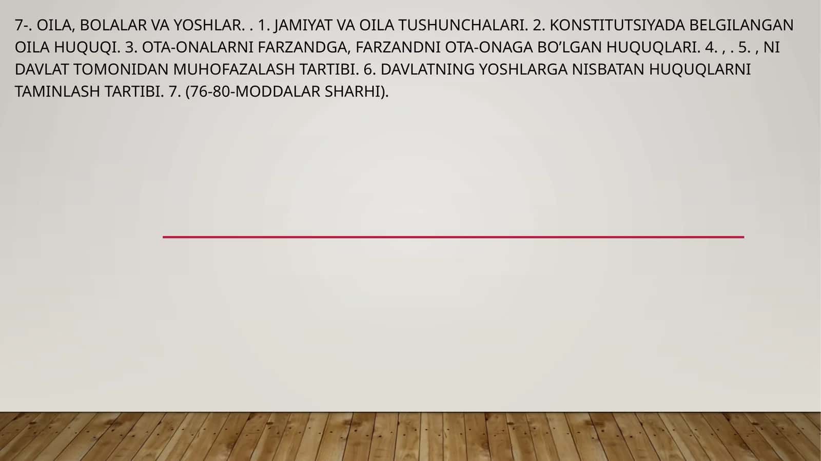 Oila, bolalar va yoshlar