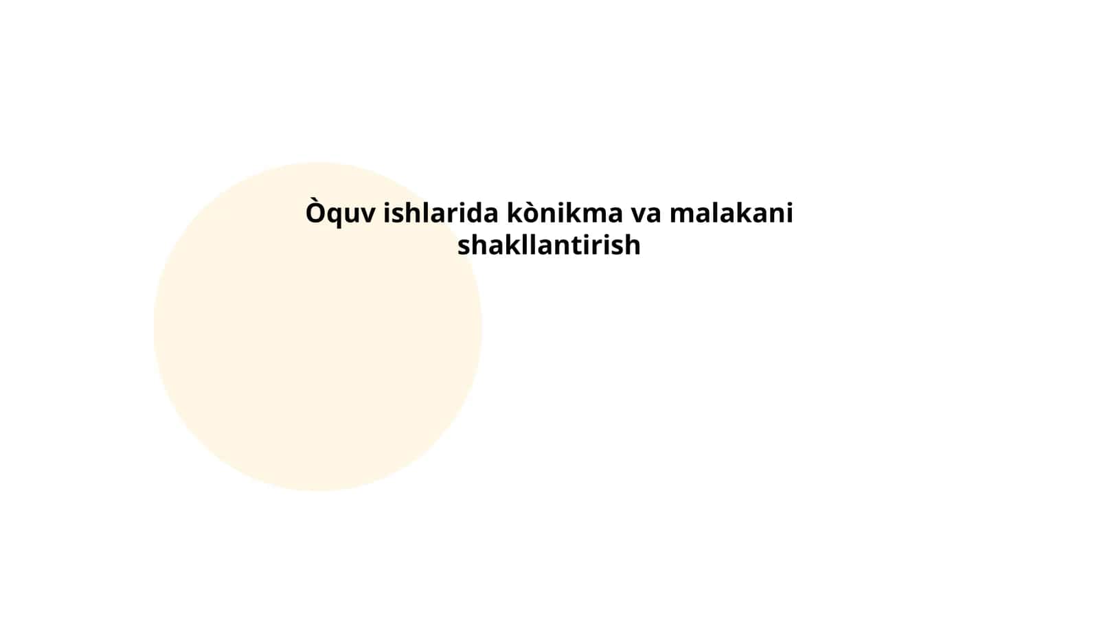 Òquv ishlarida amaliy kònikma va malakani shakllantirish metodlari