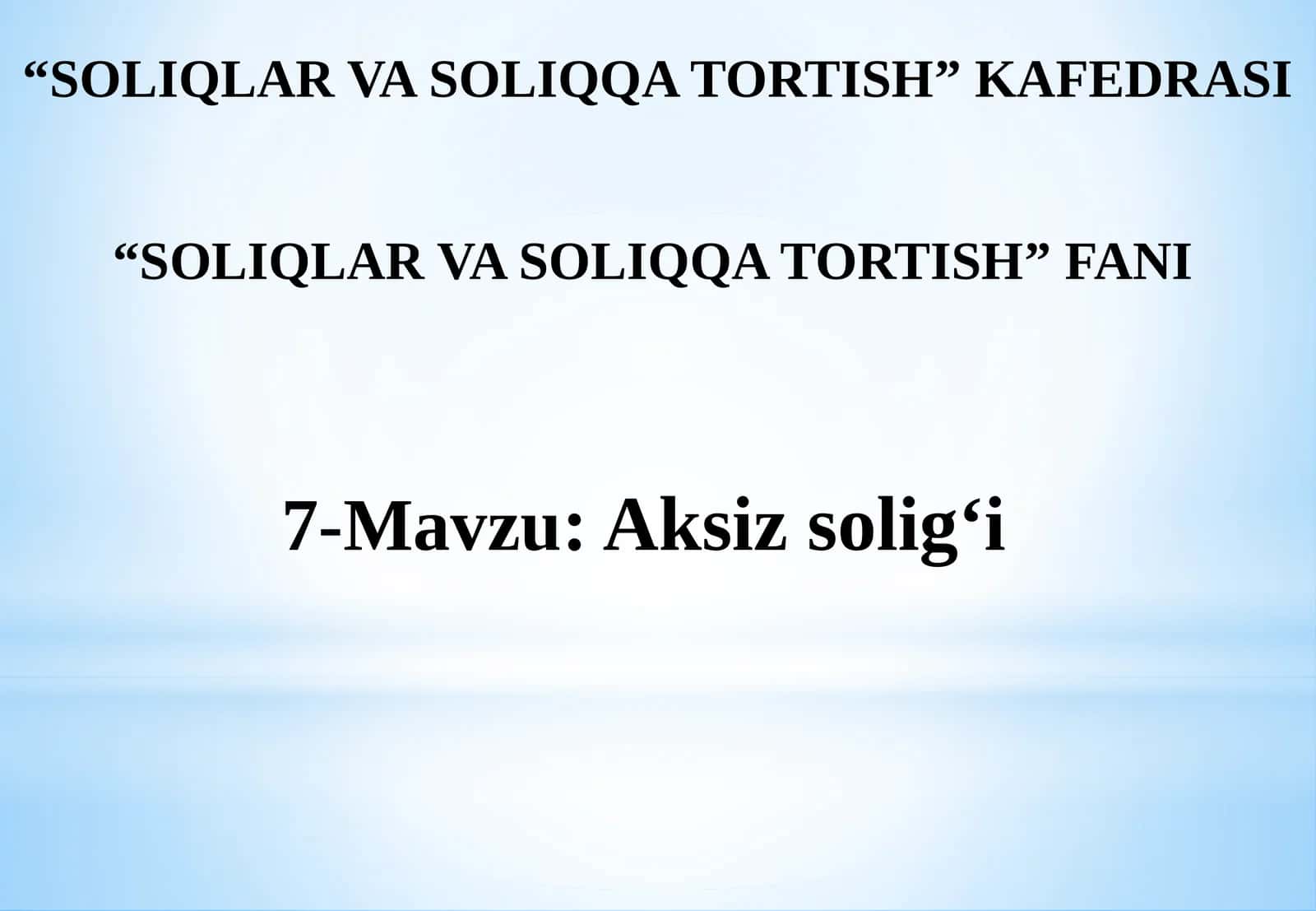 Aksiz solig‘i