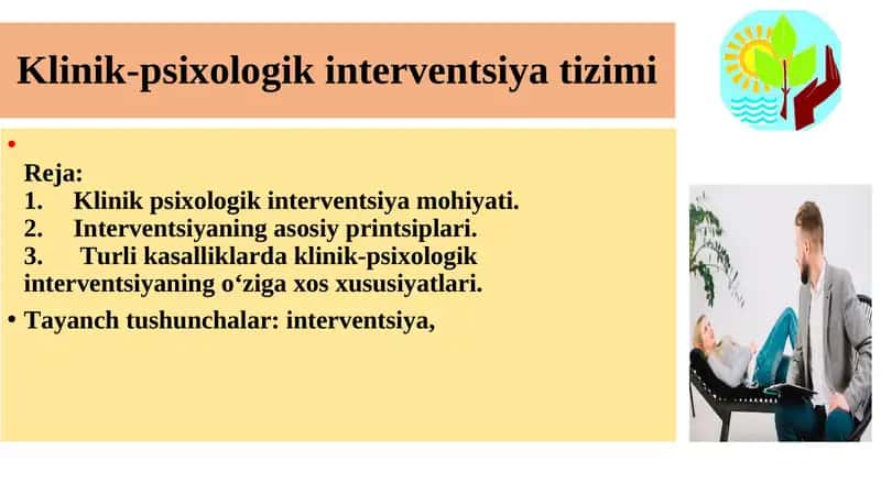 Klinik-psixologik interventsiya tizimi
