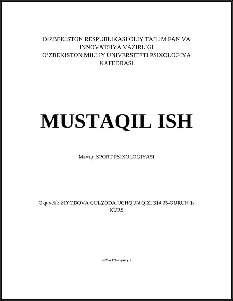 SPORT PSIXOLOGIYASI