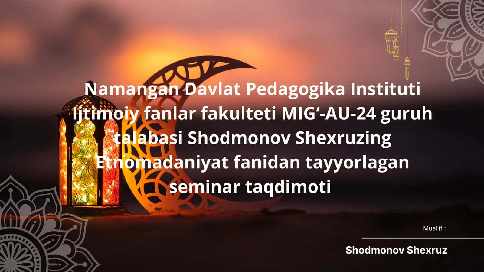 Milliylik falsafiy va axloqiy kotegoriya sifatida