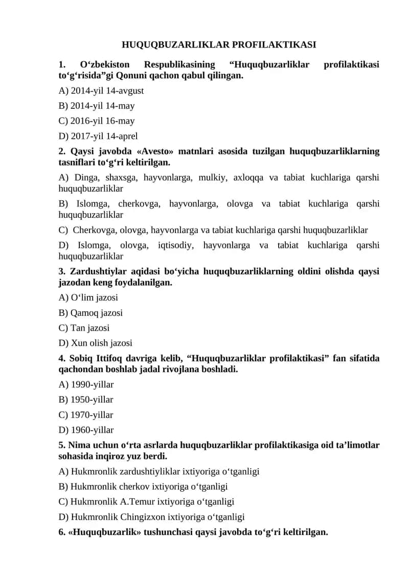 HUQUQBUZARLIKLAR PROFILAKTIKASI