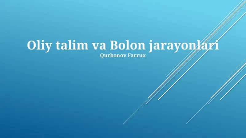 Boloniya jarayoni: Tarix, tamoyillar va tuzilma