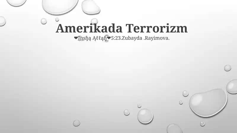 Amerikada Terrorizm