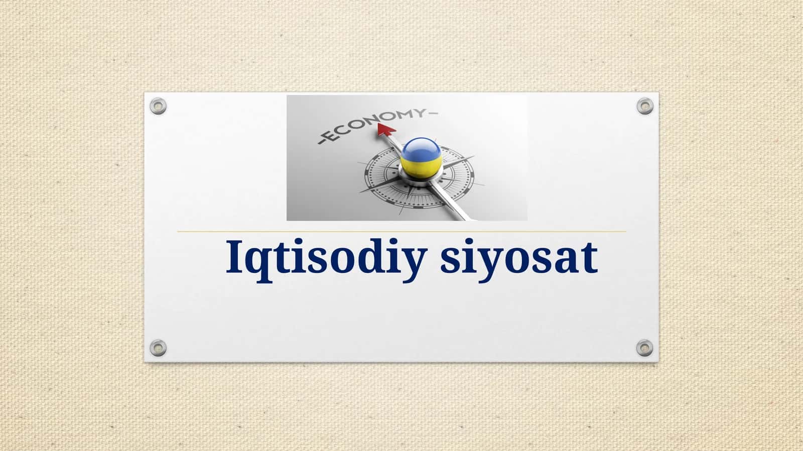 Iqtisodiy siyosat