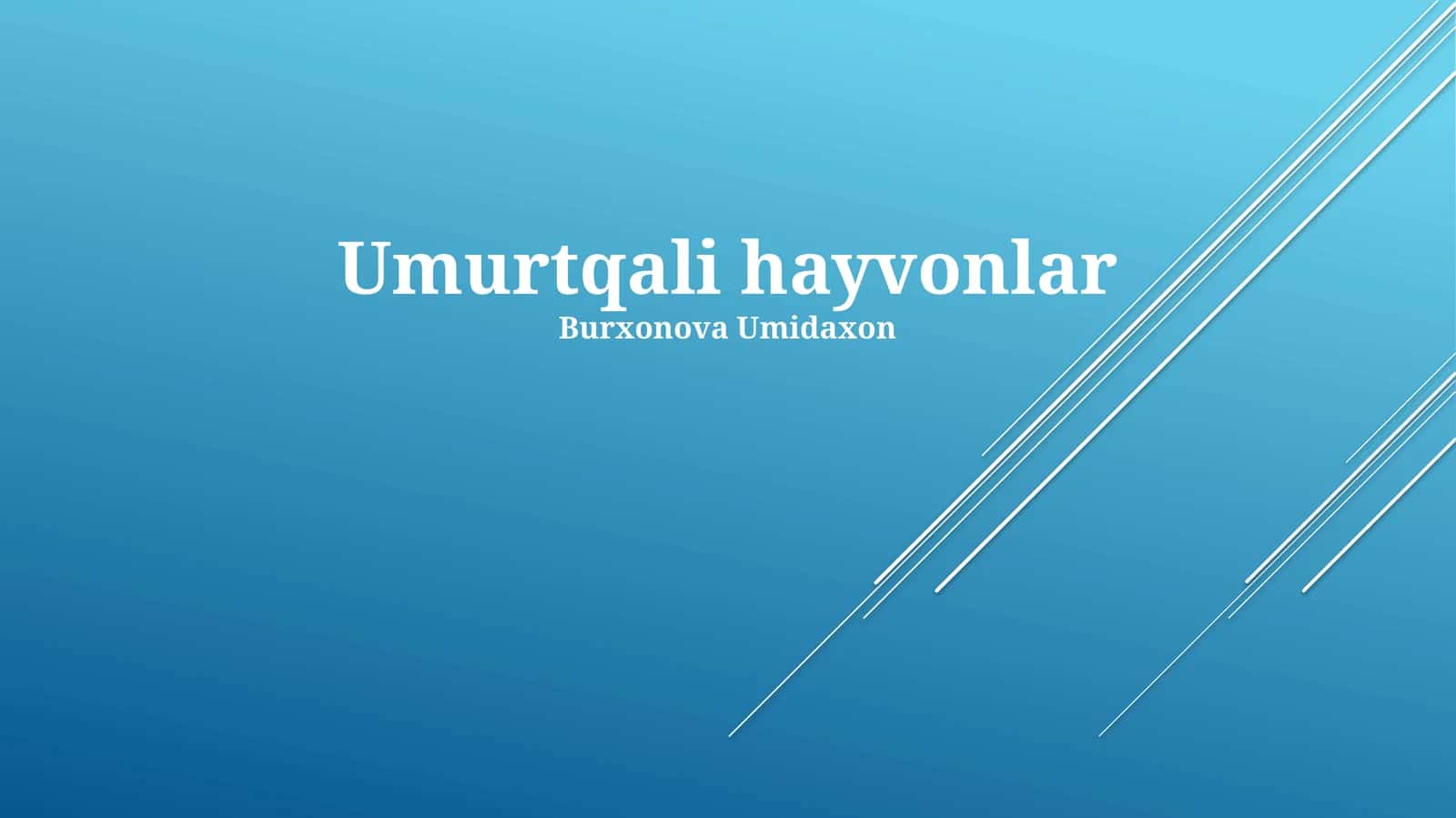 Umurtqali hayvonlar