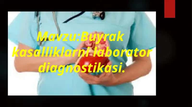 Buyrak  kasalliklarni laborator diagnostikasi.