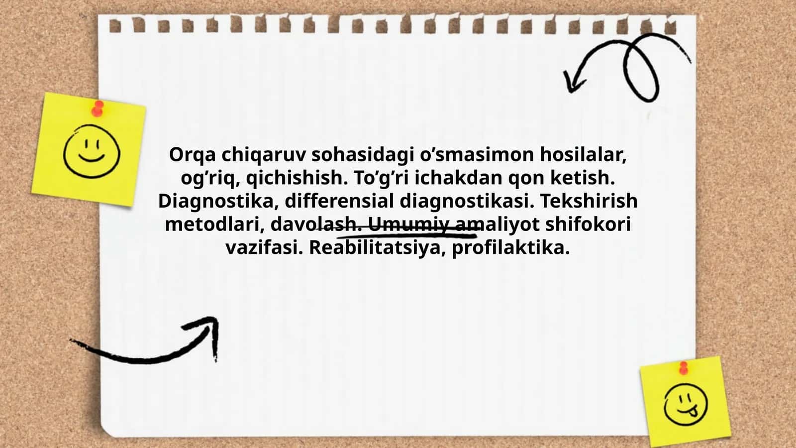 Orqa chiqaruv sohasidagi hosilalar
