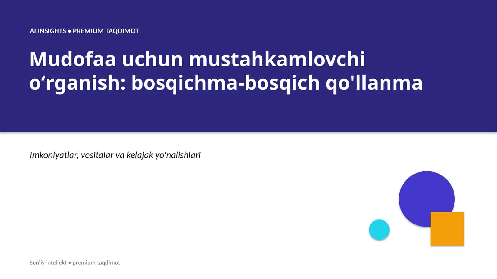Mudofaa uchun mustahkamlovchi oʻrganish: bosqichma-bosqich qo'llanma