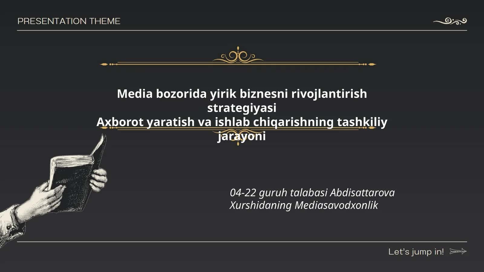 Media bozorida yirik biznesni rivojlantirish strategiyasi