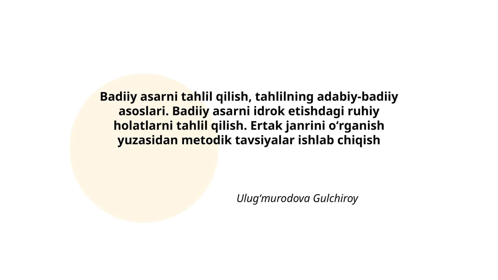 Badiiy asarni tahlil qilish