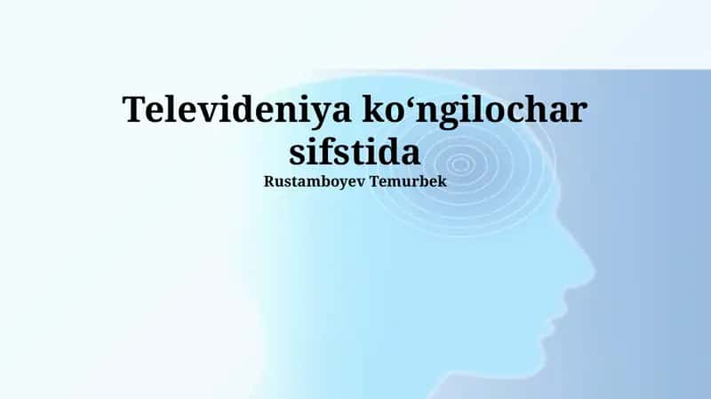 Televideniya ko'ngilochar sifstida